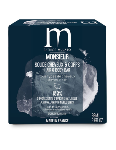Shampooing solide cheveux et corps Monsieur