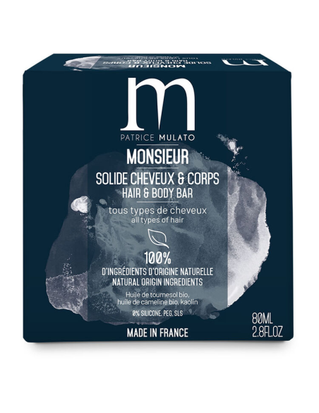 Shampooing solide cheveux et corps Monsieur