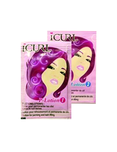 Lotions Icurl rehaussement de cils et brow lift 1 et 2 (x10)