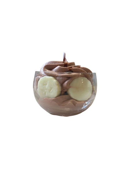 Bougie verrine chantilly - Chocolat banane