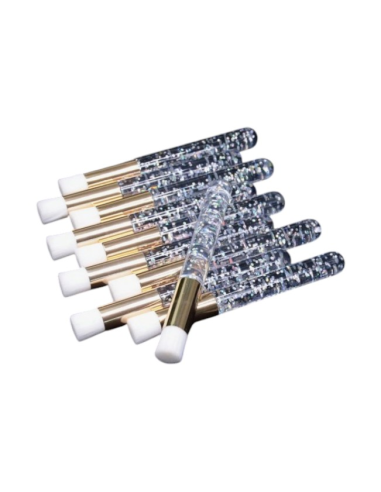 Pinceau rond spécial nettoyage de cils - lot de 10