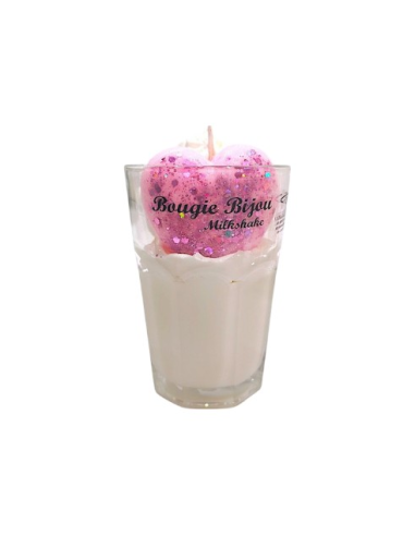 Bougie milkshake Cerise - Fête des mères avec bijou