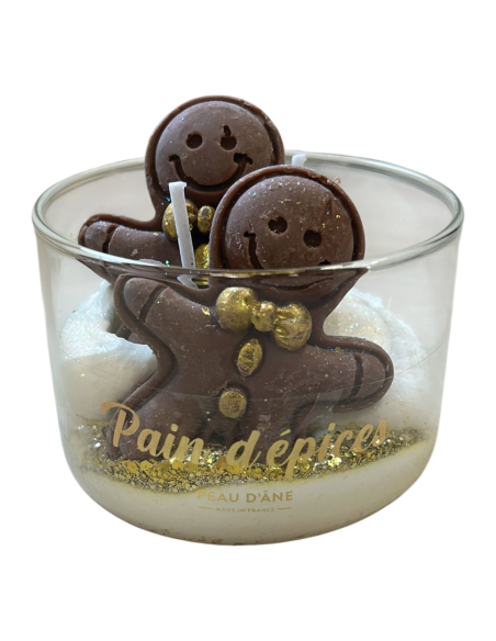 Bougie sans bijou - Grande verrine double mèche - édition Noël