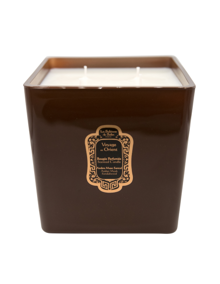 Bougie Parfumée 800 g  Senteur Ambre Musc Santal