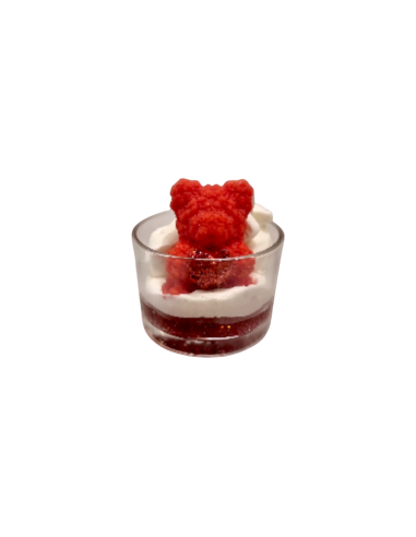 Bougie édition saint valentin - Verrine ours rouge