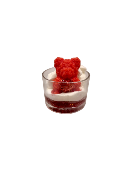 Bougie édition saint valentin - Verrine ours rouge