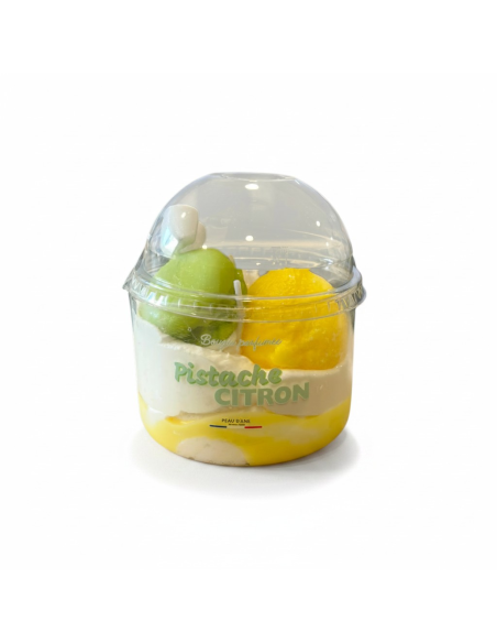 Bougie Pistache Citron 2 mèches