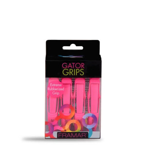 Lot de 4 pinces sépare-mèches roses