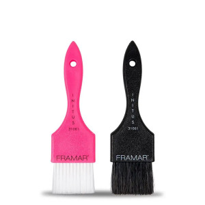 Lot de 2 pinceaux Power painter noir et rose