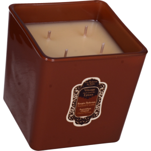 Bougie parfumée 400Gr Ayurvédique - Ambre, Vanille, Patchouli
