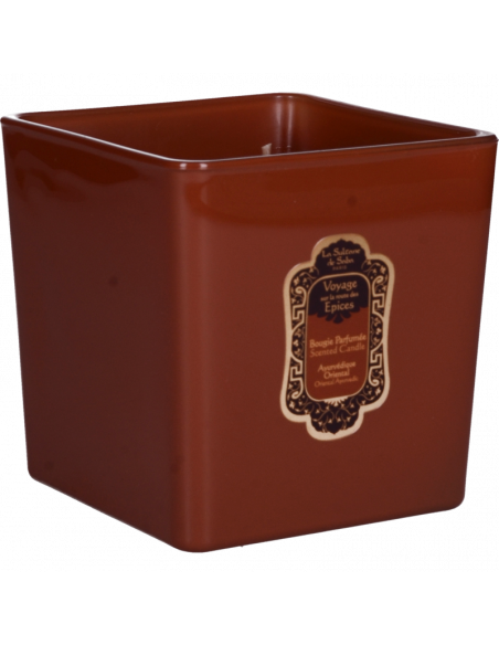 Bougie parfumée 400Gr Ayurvédique - Ambre, Vanille, Patchouli