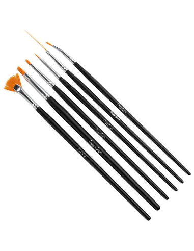 Set 6 pinceaux nail art